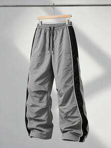 Men's 3pcs Casual Jogger Pants, Loose Leg Design, Streetwear Style, Suitable For Autumn/Winter Weekend Wear - Multicolor - View 3