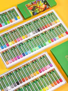 1 Set Dark Tone Oil Pastel Set, 48 Colors Professional Art Drawing Sticks, Soft Doodle Sticks, Suitable For Student Art Creation And Painting, Applicable For Coloring And Crayon Set - Sets - View 7