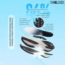 Sepatu Lari Kasual Olahraga ONEMIX, Nyaman, Peredam Guncangan, Sol Tebal Bertali Rendah, Anti Selip, Tahan Aus - Xiaochenbai - View 10