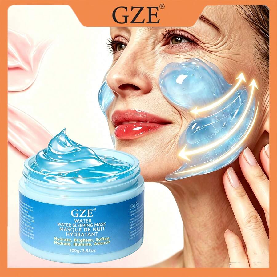 GZE Hydrating Sleeping Mask 100g, Masker Perawatan Kulit Ringan dan Melembapkan untuk Malam Hari, Menciptakan Kulit Lembut dan Bercahaya - 100 gram - View 1