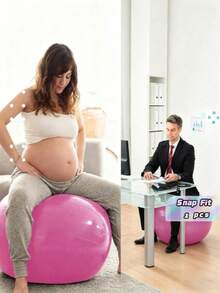1pc Maternity Yoga Ball, Birth Ball, Prenatal Exercise & Pilates Fitness Ball, Anti-Burst Stability Ball - Multicolor - View 3