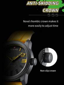 NAVIFORCE Popular Male Wristwatch Military Sports Shockproof Waterproof Silicone Watch Men Fashion Casual Clock - Yellow - View 10