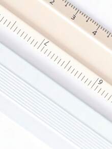 1pc Macaron Color Aluminum Alloy Straight Ruler, Engraved Straightedge Dual‑Scale Centimeter & Feet Metal Ruler, Measuring Tool For Office & Student Stationery, Back To School, Christmas Gift - Ruler - View 7