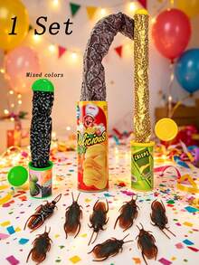 1/6pcs Mainan Prank Ular Pegas Keripik Kentang, Ember Keripik Kentang Lucu dan Menakutkan, Mainan Prank Penghilang Stres, Kaleng Ukuran Sedang dan Kecil, Hiburan Pesta, Hari April Mop, Suasana Interaktif Halloween Ular Keripik Kentang, Kombinasi Model Ular Keripik Kentang + Kecoa 5pcs Lebih Menyenangkan, Dapat Digunakan Kembali, Kulit Ular Realistis Alat Peraga Prank Menakutkan, Alat Peraga Sulap Ember Keripik Kentang Ular Palsu - Merah - View 20