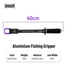 KINGDOM Aluminium Fishing Gripper, 360° Rotating Fish Lip Gripper Tool With EVA Handle, Lightweight Fishing Accessory For Freshwater & Saltwater Fishing, 30cm 40cm - Multicolor - View 16