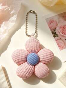 1pc Makeup Bag DIY Pendant, Fashion Flower Keychain Charm, Handmade DIY Flower Pendant, Five Petal Design, DIY Jewelry Charm Suitable For Makeup Bag, Keychain, Pencil Case, Etc. - Multicolor - View 9