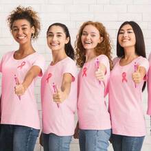 10pcs "Breast Health Care" Theme Ribbon Pens, Creative Pink Push-Button Ballpoint Pens, Breast Cancer Awareness Gifts, Unique Ribbon Clip Design, Spreading Hope And Care, Black Ink, Smooth Writing - Pink - View 2