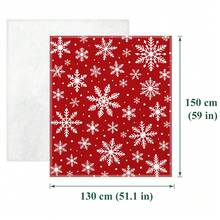 1pc Christmas Decorative Blanket, Red Background With White Snowflake Pattern, Flannel Single-Sided Printed Blanket, Perfect For Holidays, Birthdays, Sofa And Home Decor - Multicolor - View 12