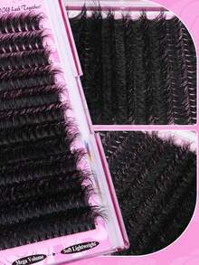 YIDUO 200D Mega Volume Lash Clusters D Curl Fluffy Wispy DIY Lash Extension Mixed Length 14‑20mm Soft Thin Band Individual Cluster Lashes Reusable Dramatic Look For Halloween Party Wedding Daily Eye Makeup For Beginner - D - View 5