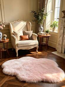 1 tấm thảm lông giả thỏ hình đám mây lông dài, thảm lông mềm trang trí phòng ngủ cạnh giường và phòng khách, thiết kế đám mây bất đối xứng sáng tạo, phong cách Bắc Âu tối giản, dễ phối cho phòng ngủ, cạnh giường, phòng khách, phòng thay đồ và các không gian khác, tăng thêm không khí ấm cúng cho căn phòng - Hồng - Xem 17