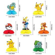 1/9pcs Cartoon Anime Honeycomb Desktop Decoration, Perfect Halloween Party Decor, Style Decor Printed With Classic Cartoon Anime Character Patterns (Balloons Not Included). Suitable For Halloween, Christmas, Birthday Parties, Etc. Exquisite Table Centerpiece Is An Ideal Choice For Fan Gatherings, Theme Parties, Suitable As Photography Props And Fan Collectibles. An Elegant Gift For Fans And Anime Lovers - View 4