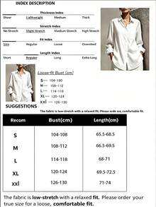 Women's Minimalist Casual Solid Color Semi-Sheer Commute Front Button Curved Hem Shirt - Blue - View 6