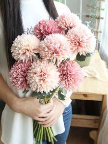 25 /15/5Pcs Artificial Wedding Dahlia Flowers Lavender Fake Roses With Stem For DIY Wedding Decor Centerpieces Arrangements Bouquets - Multicolor - View 4