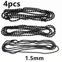 4pcs 1.5/2.0/2.4mm Diameter Ball Beads Chain With Connector DIY Necklace Jewelry Making Accessories - Iron Chains - View 13