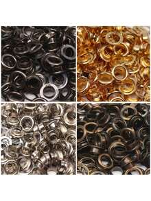 30pcs Metal Eyelet Set With Washers For Dress And Leather Repair, Eyelet Size 3.5-40mm - Multicolor - View 10