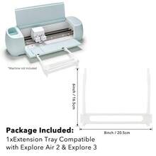 1PC Long /Short Extension Tray Compatible With Maker 3 And Maker;Extension Tray Compatible With Explore Air 2 & Explore 3;Plastic Tray Extender Holder ;Cutting Mat Support Artworks, Crafts Tool Supplies - A - View 3