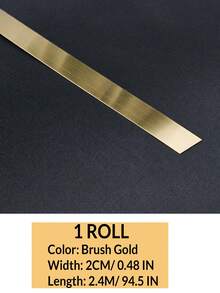 Matte Stainless Steel Peel And Stick Wall Decor, Metallic Surface, Easy Installation, For Home Decoration, Flat-Screen TV Backsplash, Metallic Self-Adhesive Bars - Matte - View 12