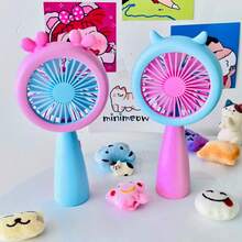 Mini Ventilador de Mão Portátil USB Infantil Fofo Orelhinhas Silencioso Recarregável - aleatorio - Visão 10
