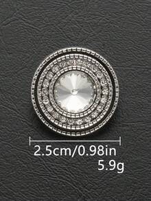 4pcs/Set Round Crystal Rhinestone Glass Metal Buttons, Handmade Sew-On Decorative Buttons, Suitable For Fur Coats And Winter Jackets, Women's Fashion Accessories, Jewelry Making Crafts - Multicolor - View 17