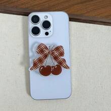 Transparent Heart-Shaped Fruit Phone Adhesive Holder, Stable Phone Back Support Stand, Suitable For All Phones - Clear - View 4