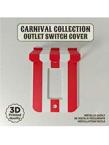 1pc Carnival American Style Wall Switch Decorative Cover Plate, Fun Light Switch - Creative 3D Switch Panel, Decorative Light Switch Cover - Unique Wall Art Decor - Easy To Install, Wall Decoration, With White Screws, Celebration, Party, Holiday Theme Decorative Switch Cover, Lampshade, Accessories, Bedroom Decor And Accessories, Christmas Home Decor - General Purpose - View 13