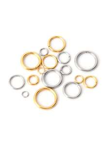 200pcs Stainless Steel Open Jump Rings Split Rings Findings Connectors For DIY Jewelry Necklace Bracelet Making Supplies Accessories - Closed-mouth Ring - View 5