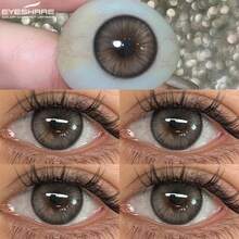 Eyeshare 1 對自然色隱形眼鏡,打造美麗瞳孔,眼妝化妝用灰色隱形眼鏡 - 灰色 - 查看 8
