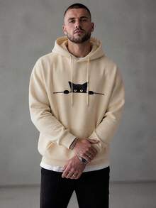 Men Hoodies - Apricot - View 4