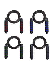 Steel Wire Jump Rope, Anti-Slip Design, Foam Handles. Adjustable Length, Perfect For Home Fitness, Daily Exercise And Weight Loss. - Multicolor - View 9