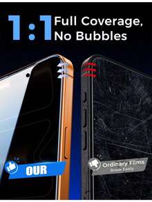 CASECOPS 3-Pack Privacy Tempered Glass Screen Protector, Compatible With IPhone 18 Pro Max, 18 Pro, 17, 16, 15, 14, 13, 12, 11, 17 Pro Max, 17 Pro, 17 E, 16 Pro Max, 15 Pro, Air, Plus, Mini, X, XR, XS Max, Full Coverage, 9H+ Hardness, Scratch Resistant, One-Click Dust-Free Installation, Shockproof, Anti-Fingerprint, Suitable For Daily Protection, Office And Home Phone Screen Protection - 3pcs Privacy - View 7