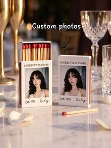 Custom Matchbox, Personalized Wedding Party Matchbox (Matchbox Only, Matches Not Included). Customizable With Images, Logos And Text, Suitable For Weddings, Various Parties, Birthday Celebrations, Anniversary Souvenirs, Event Favors - Multicolor - View 8