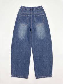 Loose Fit Fashion Denim Jeans For Big Boys - Medium Wash - View 7