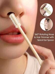 20/10/5/1pc Manual Double-Sided Nose Hair Trimmer, Washable 360° Rotating, Portable For Men And Women, Compact Travel Essential, Practical Bathroom Accessory, Personal Grooming Product, Daily Home Use, Back To School Practical, Unique Halloween - A - View 1