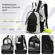 New Outdoor Sports Backpack: Portable And Durable, With Multiple Compartments For Storing Pickleballs And Rackets - Multicolor - View 9