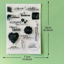 Clear Silicone Stamp, Multilingual Text Pattern Rubber Seal For Card Making Scrapbooking DIY Journal Craft Decor Clear Stamp - ZM-1 - View 37