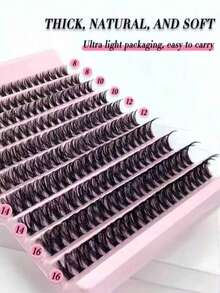 30D Voluminous Curly Soft Natural Look Synthetic False Eyelashes, 8-16mm Mixed Length, 0.07mm Curl/Diameter, 10 Rows, Fluffy 3D Effect Lashes, Suitable For Eyelash Extensions - View 1