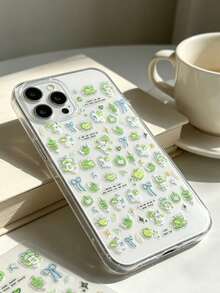 1 Set Aesthetic Green Apple Pattern Stickers, Planner Supplies, Decorative Stickers, Suitable For Phone, Camera, Earphones, Daily Decoration - Green Apple Stickers - View 3