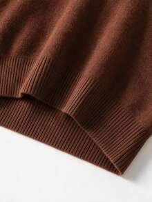HEYMINI Women's Comfortable Long Sleeve Regular Fit Wool Sweater, Vintage Versatile Knit Pullover, Suitable For Autumn/Winter Outfits - Brown - View 10