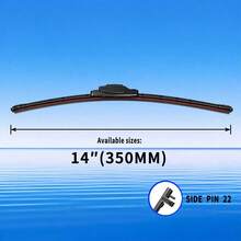 14-26 Inch Double-Layer Rubber Strip Car Wiper Blade, Single Soft Bone Windshield Wiper, Fits Glass Surface, Even And Smooth Water Scraping, Compatible With Multiple Car Models - Black - View 11
