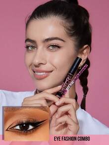 Misslyn Attractive Eyeliner & Mascara Set,2 Pcs,BOSS BABE! Boom Black Boom Eyeliner, Waterproof Liquid Ink Eyeliner,  Ultra-Pigmented & Waterproof, Creates Bold & Defined Lines - #50+#01 - View 2