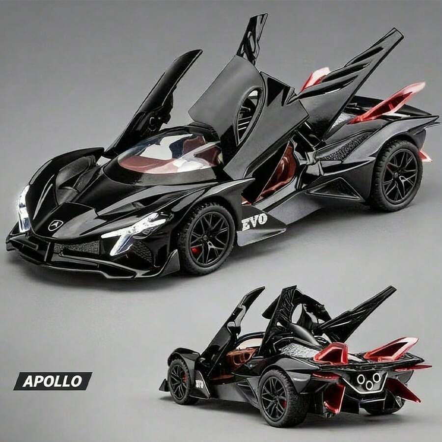 Grado de Coleccionista - Modelo de Superauto de Aleación, Apertura de Múltiples Puertas - Viene con Base de Exhibición. Adecuado para Colección/Exhibición de Entusiastas de Autos, Decoración de Escritorio, Regalo