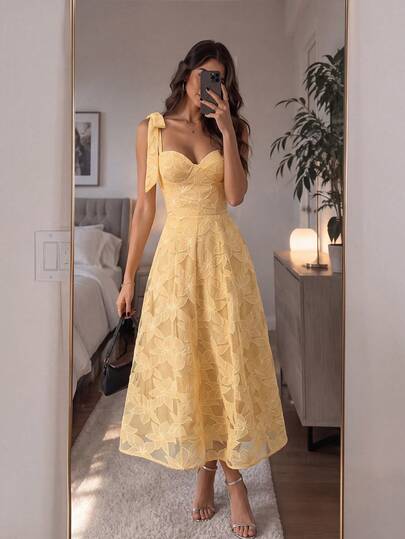 ADYCE Elegante vestido largo de jacquard con tirantes de espagueti, cintura ceñida, espalda descubierta, ajustado y con lazo, vestido de fiesta, vestido de noche para baile, regreso a la escuela, invitada de boda, graduación, Navidad, fiesta de cumpleaños