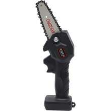 Moto Serra Elétrica Portátil 24V Bateria 2000mAh Carregador Bivolt Poda Jardim Galhos Cortar Madeira Ferramenta Leve Prática - Preto - Visão 4