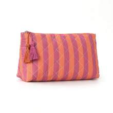 Striped Diamond Quilted Makeup Bag For Women, Portable Travel Storage Bag With Tassel Zipper Design, Large Capacity Skincare Organizer Bag, Exquisite Cosmetic Storage Bag For Daily Carry - Multicolor - View 13