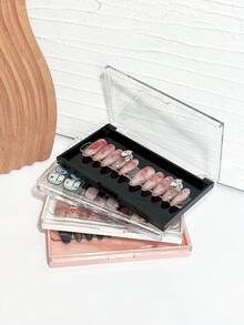 1PC Multi-Color Nail Art Storage Display Box Transparent Visible For Nail Art Display (Nail Tips Not Included) - Multicolor - View 5