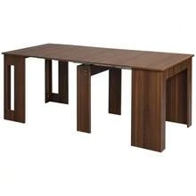 Extendable Folding Dining Table Kitchen Table Dining Room Table For Living Room Dining Room Modern Design Brown 180 X 85 X 75cm - Brown - View 1