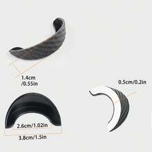 2/4pcs Rear Camera Rain Cover, Curved Black PVC Sunshade, Adhesive Backing Outdoor Parking Rearview Lens Protector, Car Reverse Rain Guard, Black PVC Self-Adhesive Waterproof Cover - A - View 10