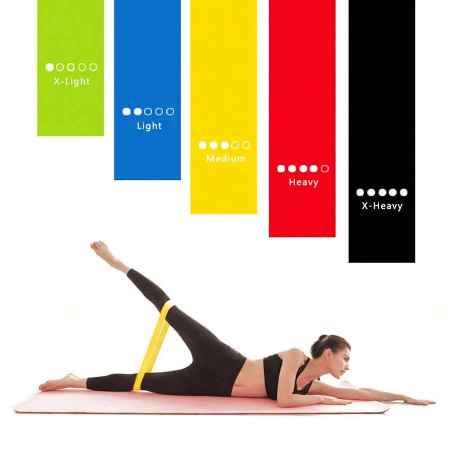 1/5pcs TPE Elastic Bands, Yoga Workout Thickened Resistance Bands, Rubber Strength Training Pull Rings Fast Butt Lift Elastic Loops, Pull Bands