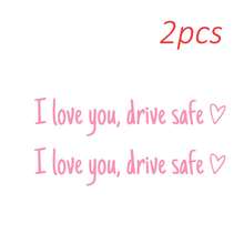 2pcs I Love You Drive Mirror Decal, Rearview Mirror Car Decals For Women, Vinyl Decal - A - View 7