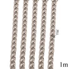 1m Stainless Steel Fashionable, Minimalist Geometric Ripple Chain-Necklace, Bracelet, And DIY Jewelry-Making Supplies - Chain - View 11